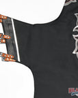 HILASON Pro Rodeo Bull Riding Chaps Genuine Leather Black