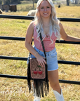Cherry Crush Tooled Leather Purse