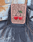 Cherry Crush Tooled Leather Purse