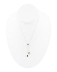Circle Two-Toned Grey Labradorite Sterling Silver Necklace
