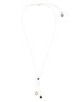Circle Two-Toned Grey Labradorite Sterling Silver Necklace