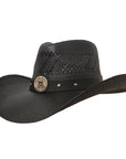 COAST GUARD HEROES BLACK SHANTUNG STRAW