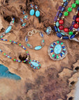 Concho Colourfull Golden Link Bracelet