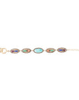 Concho Colourfull Golden Link Bracelet