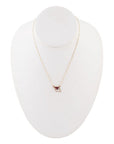 Corundum and Bronze Triangle Necklace