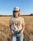 Cowgirl Barbed Wire Bow Graphic Tee