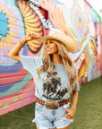 Cowgirl Calf Roper Graphic Tee