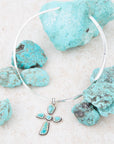 Cross Pendant and Sterling Silver Necklace