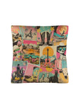 Baha Ranch Retro Pop Western Collage Pillow Case Made in America
