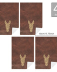 Baha Ranch Tooled Donkey Set of 4 Kitchen Dish Towels Made in America