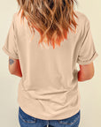 Solid Short Sleeve Crew Neck Tee