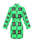 Neon Yeehaw Women's Belted Satin Feel Dressing Lounge Robe