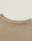 Textured Top and Pants Set
