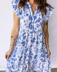 Floral Ruffle Tiered Midi Dress