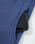 Solid Fleece Lined Drawstring Hoodie