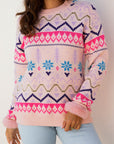 Kayaetta Knit Feather Cuffed Sweater