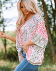 Elora Mix Print Cape Top