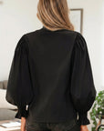 Estrella Flounce Sleeve Trim Blouse