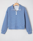 Reign Zip Collar Pullover Long Sleeve Top