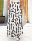 Baha Ranch Western Cactus Tiered Prairie Maxi Skirt