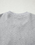 Textured Half-Zip Long Sleeve Sweatshirt