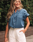 Briana Ruched Short Sleeve Shirt