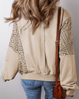 Rheaissa Seam Ribbed Trim Sweatshirt