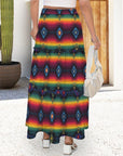 Baha Ranch Colores De Mexico Serape Maxi Prairie Skirt