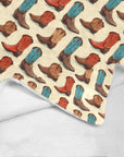 Got My Boots Western Micro Fleece Throw Blanket 60" x 80" Made in America
