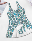 Baha Ranch All Turquoise Skirted Swimsuit