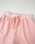 Checker Long Sleeve Pullover and Shorts Set