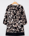 Zaria Print Loose Mini Dress