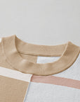 Jream Stripe Colorblock Oversized Sweater