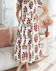 Promise Sleeve Tiered Maxi Dress
