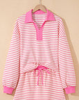 Juniper Stripe Collared Pullover and Skort Outfit