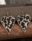 Natalie Print Heart Shape Earrings