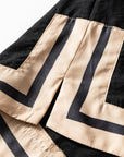 Plus Size Colorblock Stripe Trim V-Neck Dress