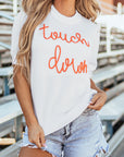 Touchdown Tinsel Puff Sleeve Crewneck Sweater