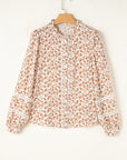 Melanie Lace Floral Puff Sleeve Top