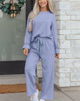 Rory Beau Flounce Long Sleeve Lounge Set