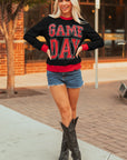GAME DAY Varsity Stripe Crewneck Sweatshirt