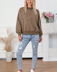 Mineral Wash Drop Shoulder Crewneck Sweatshirt