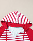 Americana Stars & Stripes Drawstring Hooded T-Shirt
