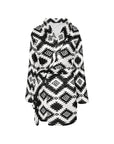 Black Aztec Women's Western Bath Robe