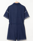 Iris Shoulder Waffle Knit Romper