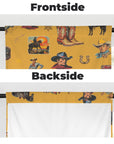 Vintage Cowboy Collage Western Curtains 28" x 40" Made in America