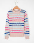 Amelia Patterned Drop Shoulder Sweater