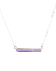 Dainty Amethyst Bar Necklace
