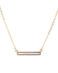 Dainty Botswana Agate Bar Necklace