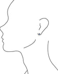 Dainty Lapis and Bronze Dot Earrings